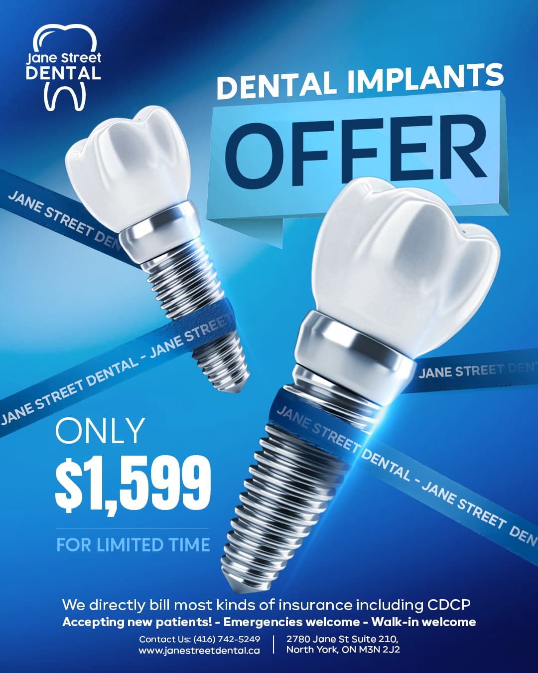 Dental Implants Offer — Only $1,599 for a Limited Time